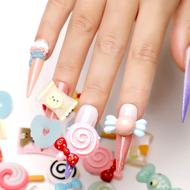 

20 шт. в ассортименте, милые искусственные подвески, украшения для ногтей, набор конфет, украшение, скрапбукинг, ремесла, товары для рукоделия...