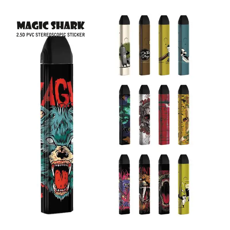 Magic Shark Cool Wolf Beast On the Drop наклейка для калиберна чехол кожи на всю пленку Uwell