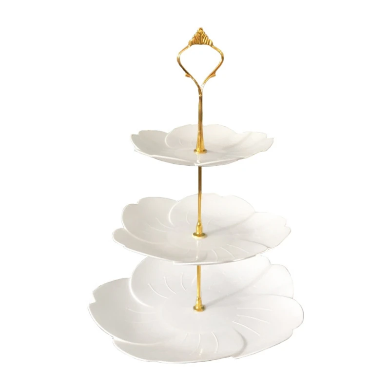 

Detachable Cake Stand European Style 3 Tier Pastry Cupcake Fruit Plate Serving 85LA