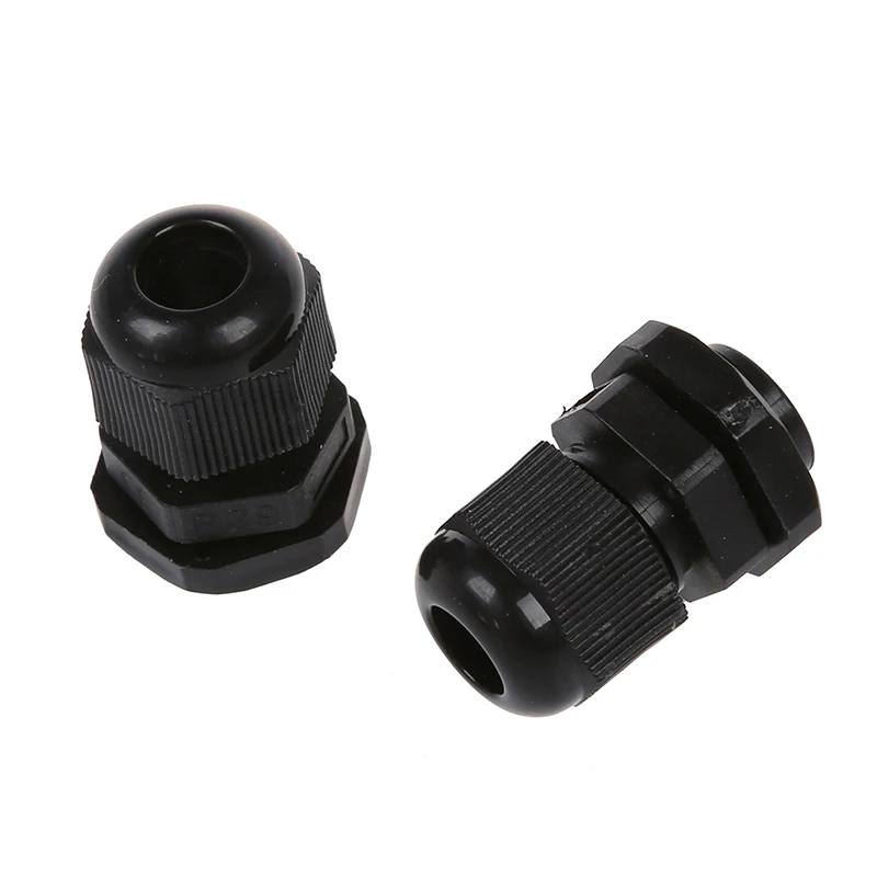 10 шт. PG9 черный Водонепроницаемый кабельная втулка коннекторы|Уплотнения