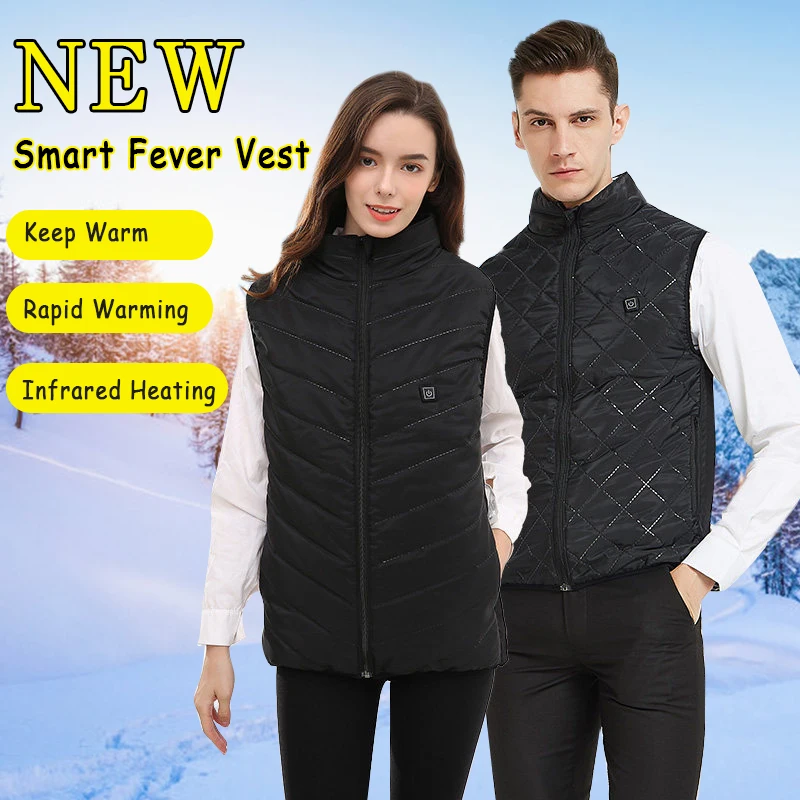 Умный жилет с подогревом зимняя гибкая электрическая термоодежда теплая