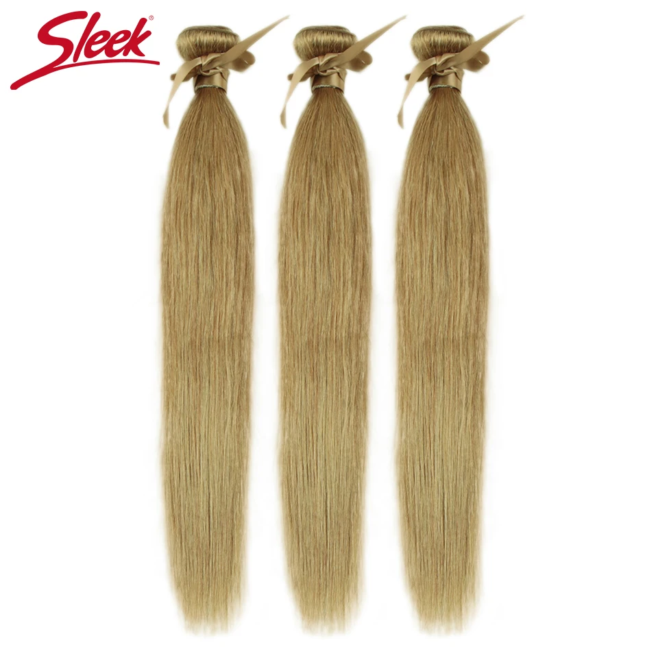 Гладкие прямые бразильские накладные волосы G Блонд 30 дюймов пряди для