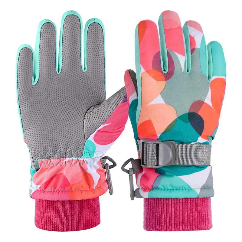 

Winter Warm Skiing Gloves Snowmobile Skiing Windproof Waterproof Children's Extra Thick Ski Snowboard Gloves Snow Sport Outdoor