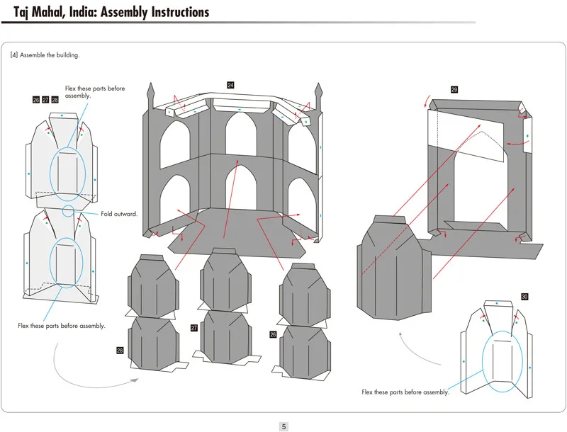 Тадж Махал Индия архитектурная модель 3D бумажная игрушка ручной работы сделай