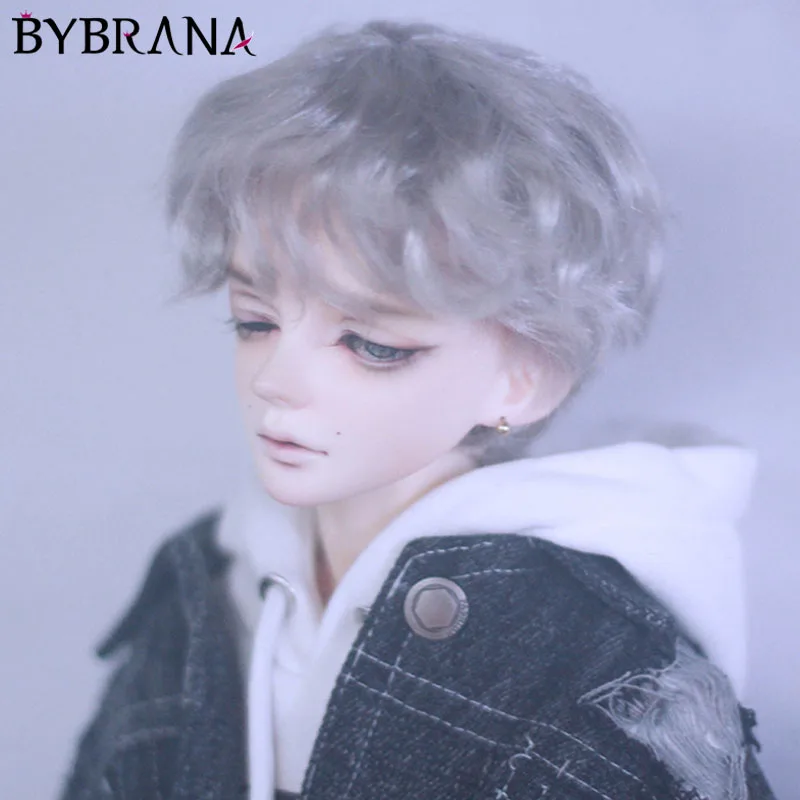 Bybrana Bjd парик цвет красного вина Ангел рулон с короткими волосами для 1/3 дюймов