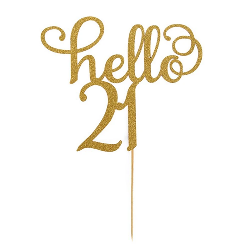 Happy 21/30/40/50/60th Anniversary Cake Topper Glitter Silhouette Wedding/Birthday/Party Decoration | Дом и сад