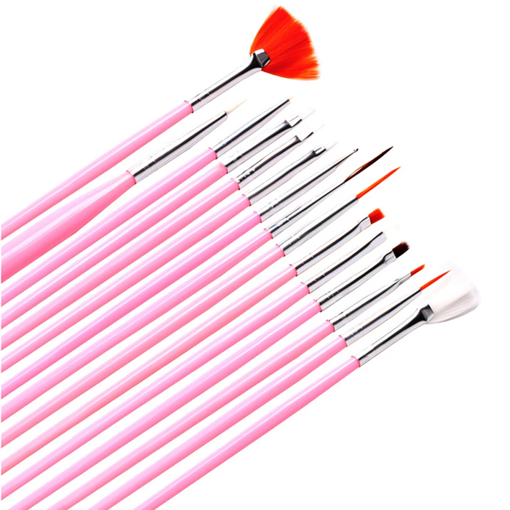 

10Pcs Manicure Nail Crystals Charms Liner Brushes Dotting Pens Striping Tapes