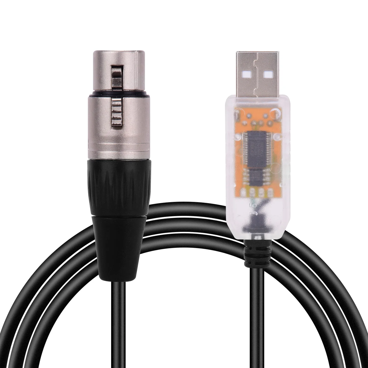 

RS485 DMX512 Converter Cable USB to 3Pin XLR Female Interface Computer Connecting Stage Lighting Devices LED Control Cable