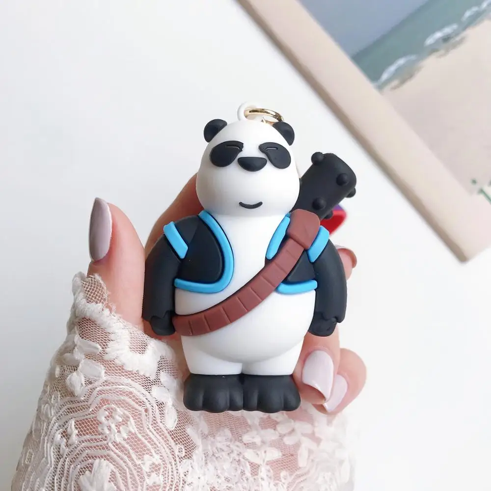 Новинка 2020 креативные брелки с изображением суперпанды для мужчин милый
