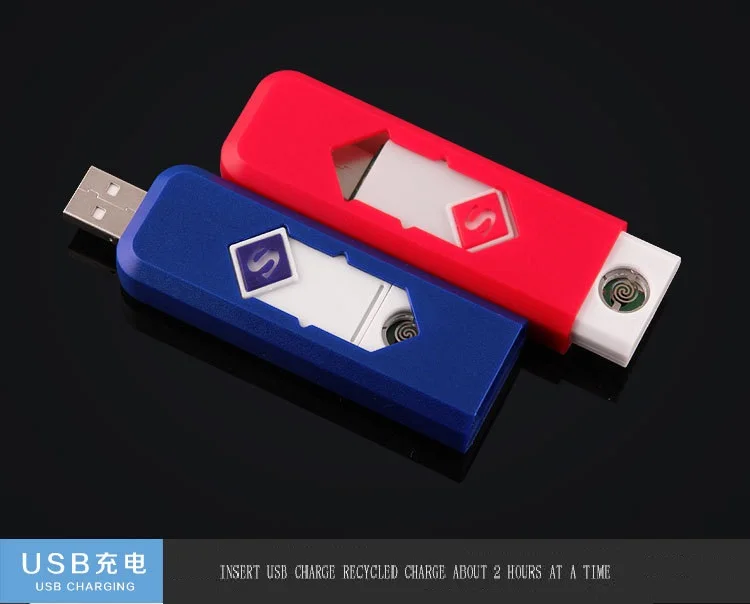 Креативная маленькая перезаряжаемая USB ветрозащитный негорящий Электрический электронная зарядка прикуриватель бездымный супер зажигалки Человек