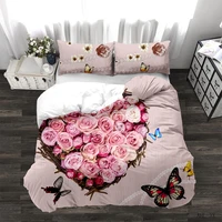 rose flower picture quilt cover pillowcase family quilt cover quilt cover 23p wedding room bedding set queen