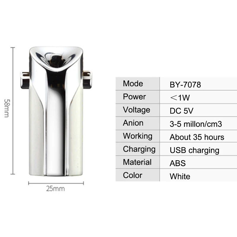 Mini USB Portable Wearable Air Purifier Ionizer Cleaner Negative Ion Generator Anion For PM2.5 Dust Pollen Mite Smoke Ozone | Бытовая
