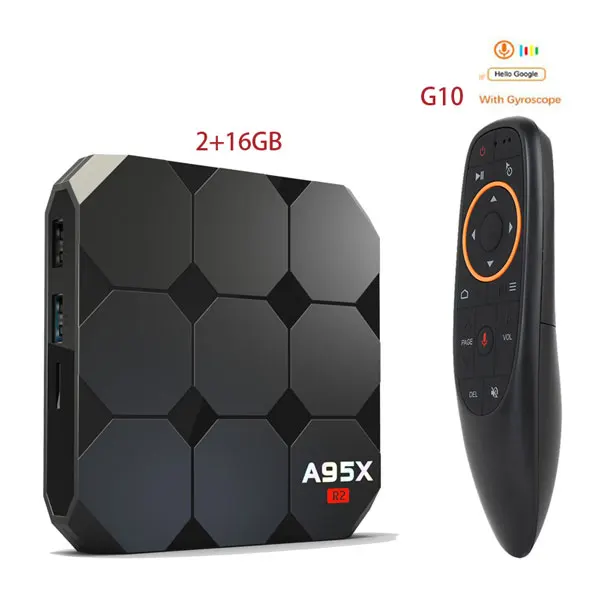 2GB16GB g10g Android 7,1 ТВ приставка A95X R2 2 Гб 16 Гб Amlogic S905W ТВ приставка 2 ГБ 8 ГБ четырехъядерный 2,4G WiFi медиаплеер PK X96 мини смарт-бокс - Цвет: 2GB16GB g10g