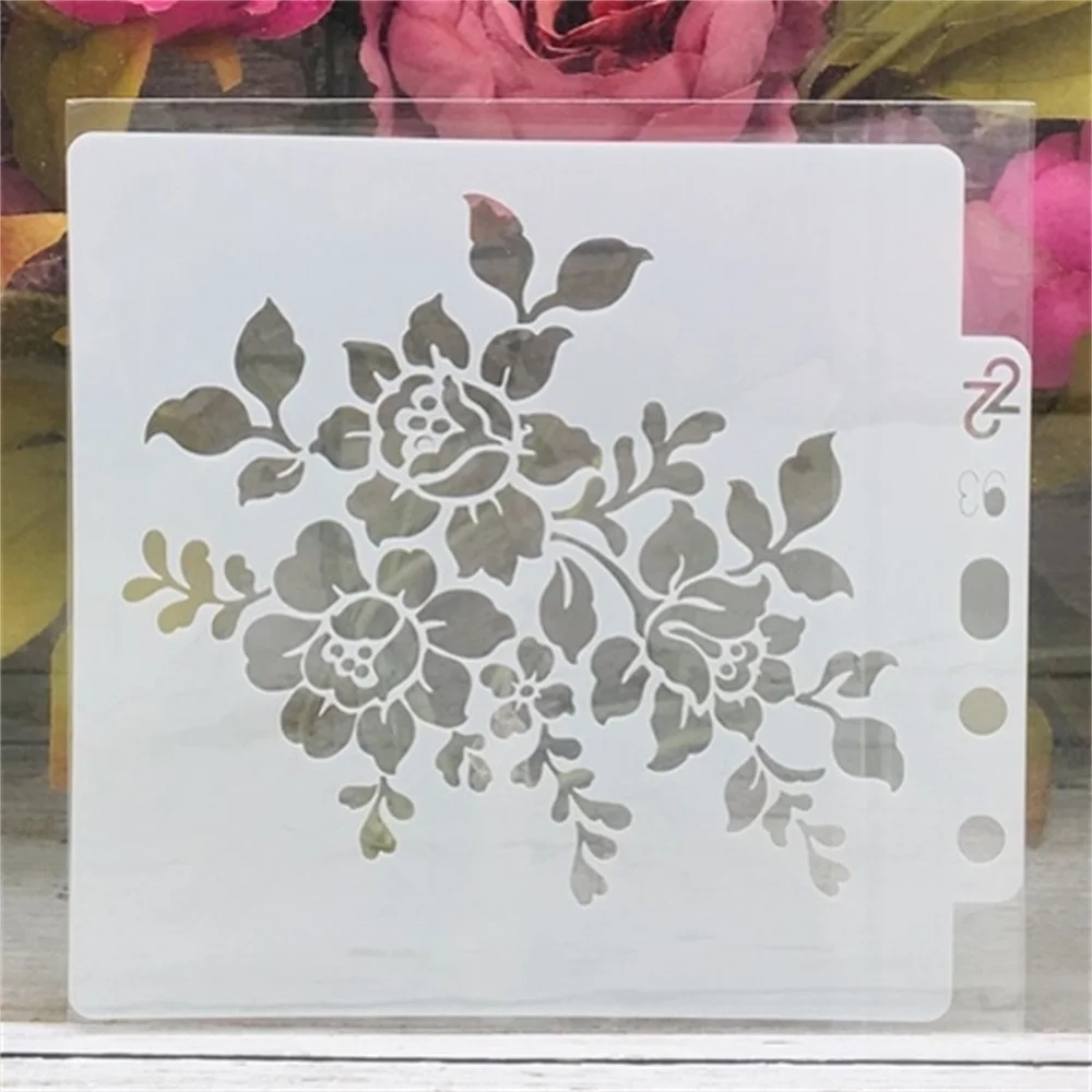 

14*13cm Flowers Leaves DIY Layering Stencils Wall Painting Scrapbook Coloring Embossing Album Decorative Card Template
