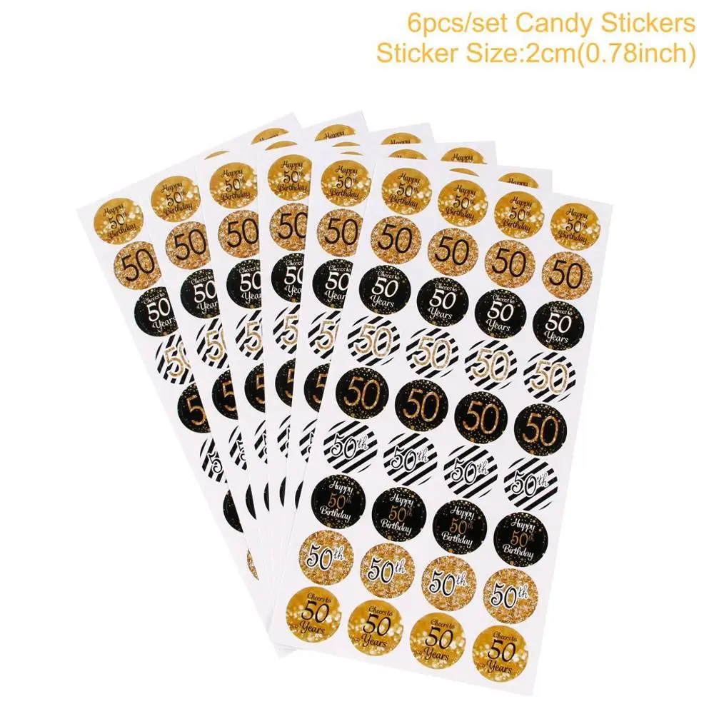 Paper Sticker 50 30 40 50 день рождения украшения для взрослых с днем рождения шары 30 лет Свадьба юбилей день рождения Декор вечерние принадлежности - Цвет: Paper Sticker 50