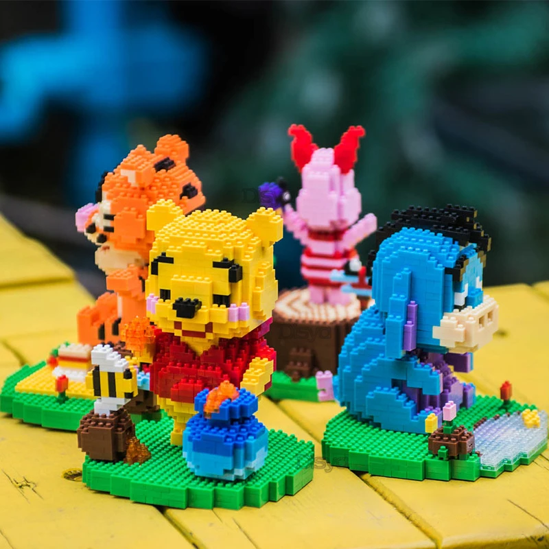 New Disney series Winnie the Pooh Tigger Piglet Eeyore Diamond Block Puzzle Assembled Children's Toy Gift the diamond puzzle