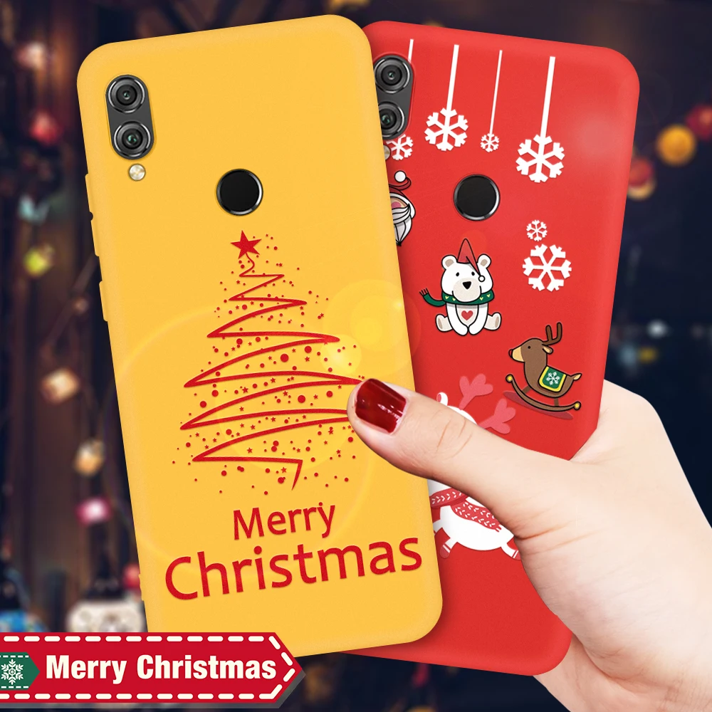 2020 Case For Huawei Honor 9X Pro 10 Lite 20 8X Silicone Cover Capa P30 P20 Christmas Cartoon Santa Snowman |