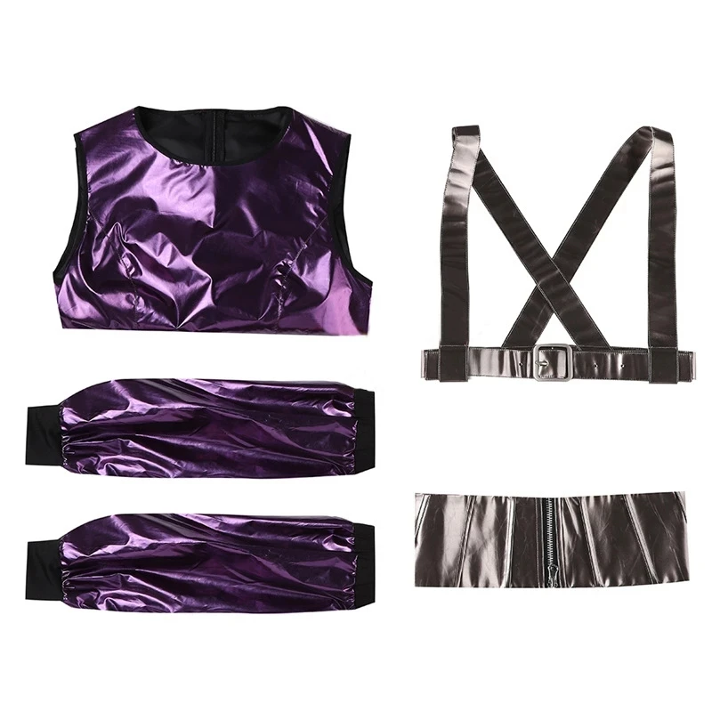 Костюм для косплея Леди Гаги из аниме RAIN ON ME одежда взрослых пикантное фиолетовое