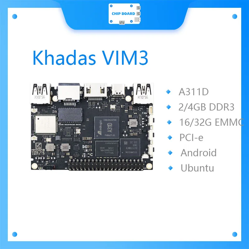 Khadas VIM3 SBC: 12nm Amlogic A311D Soc с 5,0 топами NPU VIM3 Pro