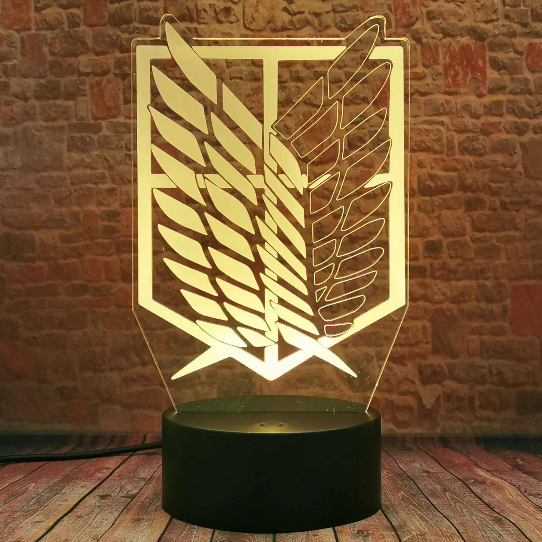 Ночсветильник светодиодный с логотипом аниме атака на Титанов детская