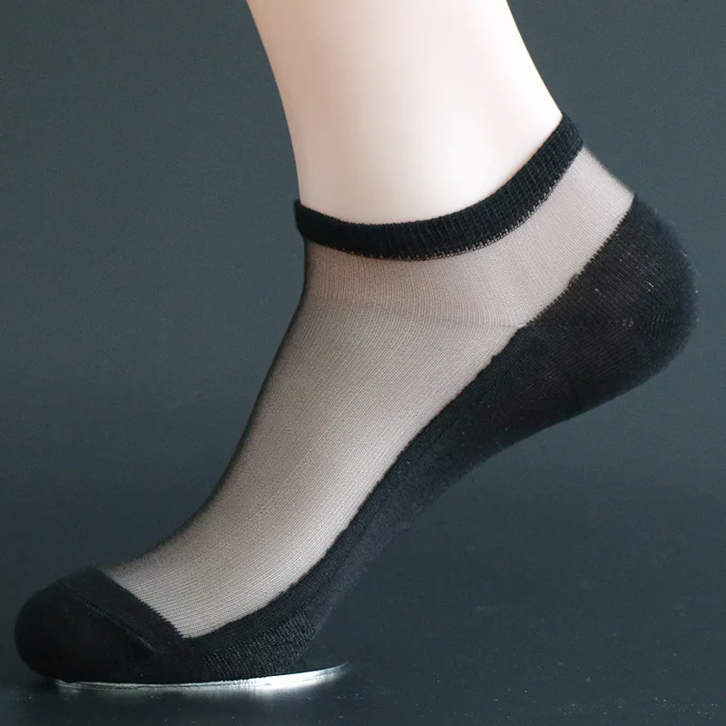2019 Women socks in summer Socks Summer Transparent Silk Breathable Short Leisure Crystal Glass | Женская одежда