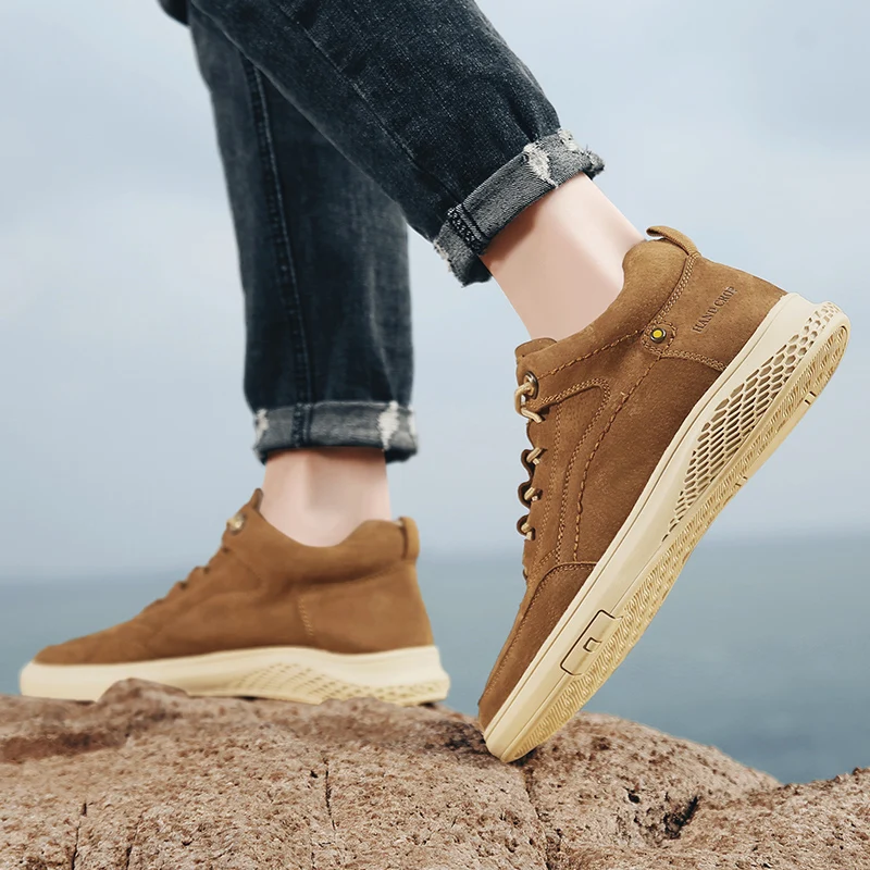 

Casual Men's Sneakers Mens Casual Shoes Hot Sale For Men Fashion Leather Sport Sneaker Loafers Zapatillas Sneakers Black