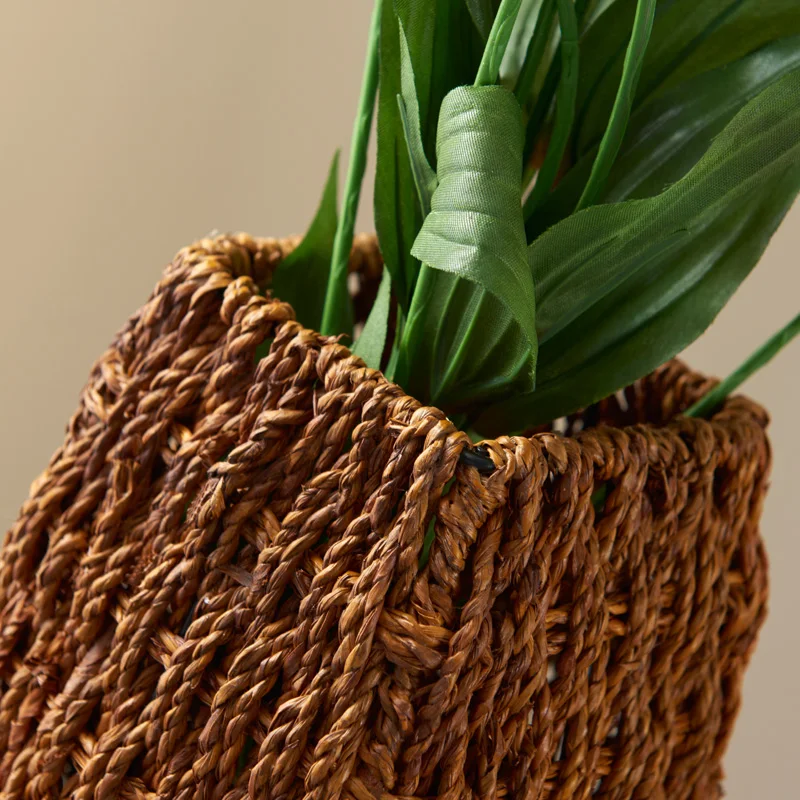 

Rattan Art Vase Table Creative Household Flower Arrangement Vintage Flower Pot Living Room Decoracion Casa Moderna Decor ED50HP