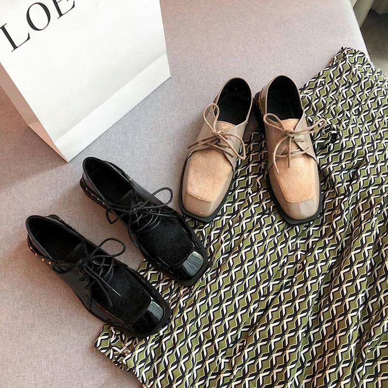 Женская обувь новинка 2020 Весенняя повседневная женские лоферы туфли оксфорды из