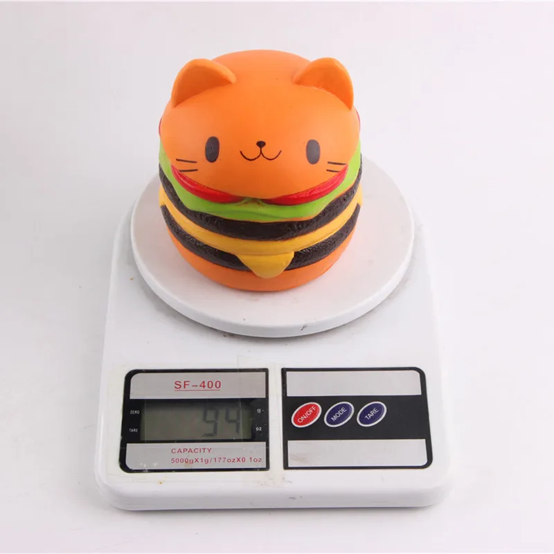 

Squishyy Cat Toy Bread Food Doll Miniature Food Hamburger Slow Rising Soft Squeeze Relieve Stress Girl Birthday Gift