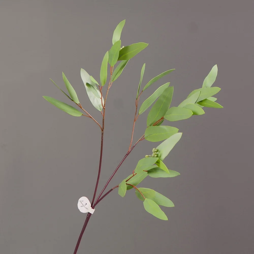 

Artificial Flowers Green Plants High Quality Fake Eucalyptus Leaves With Fruits Living Room Wedding Decor Flower Arrangement