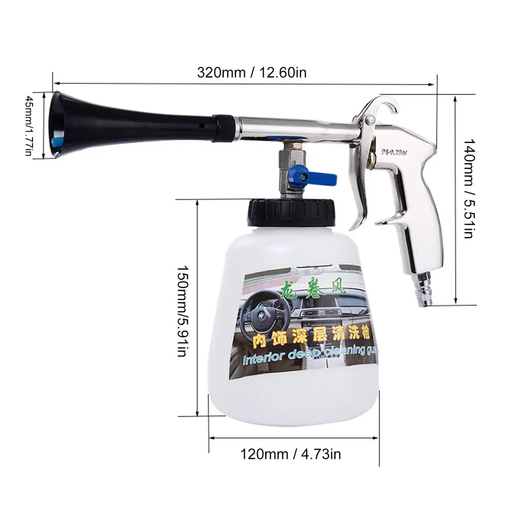 

Car Wash Washer Pneumatic Car Cleaning Foam Gun Automotive Interior Deep Cleaning Gun Espuma Tool High Pressure with Brush