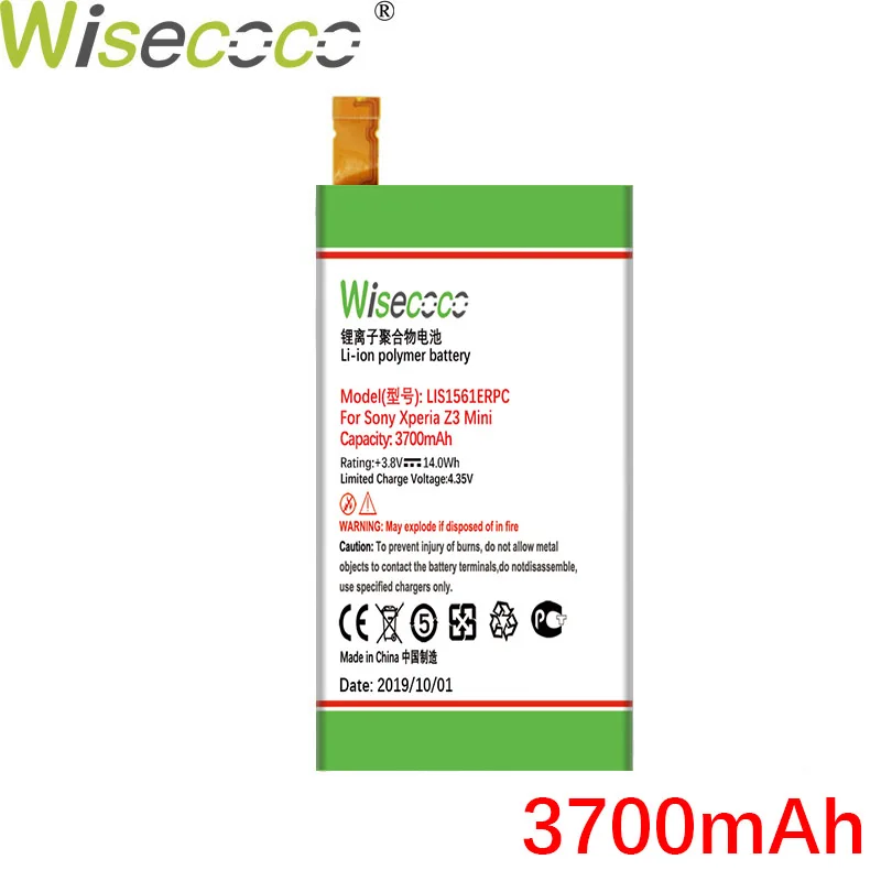 WISECOCO 3700 мАч LIS1561ERPC Батарея для sony Xperia Z3 компактный Z3c мини D5803 D5833 для C4 E5303 E5333 E5363 E5306 мобильного телефона