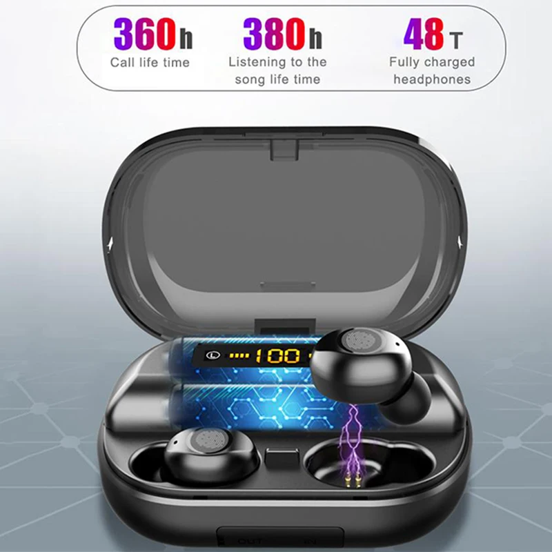 Оригинальные V12 Bluetooth 5 0 наушники настоящие беспроводные TWS вкладыши IPX7