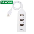 Высокоскоростной адаптер USB 2,0 для ноутбука, ПК, Windows, компьютера, 4 порта, универсальный разветвитель, разветвитель с несколькими разъемами, аксессуары для кабеля