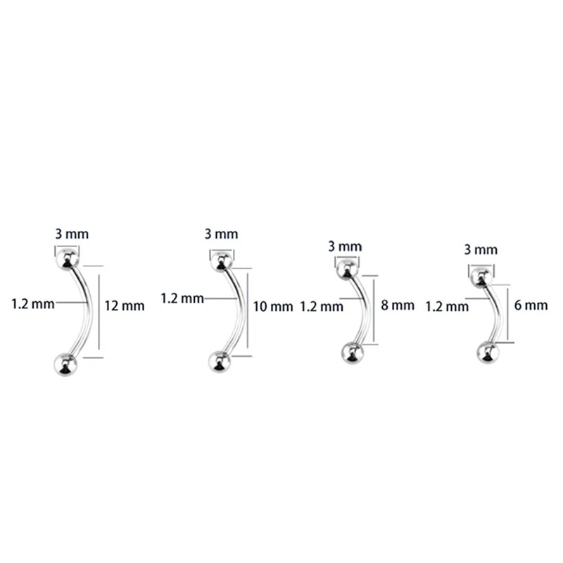 Бровей Триммер для пирсинга пупка пирсинг язык серьга в виде стержня ложная
