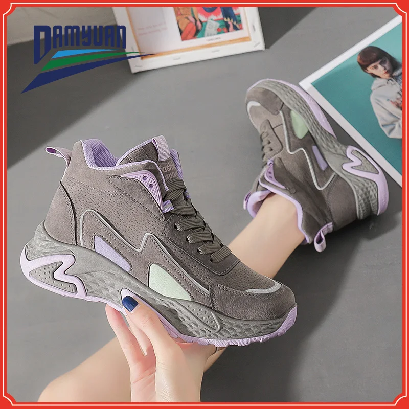 Женские кроссовки Повседневная обувь Модная на плоской подошве Дышащая сетчатая