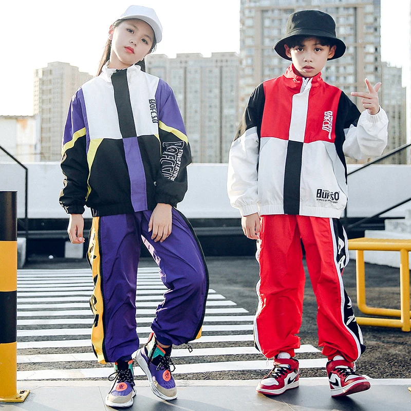 

Костюмы для джазовых танцев, детские, с длинным рукавом, в стиле хип-хоп, для уличных танцев, тренировок, выступлений, Рейв, спортивная одежда...