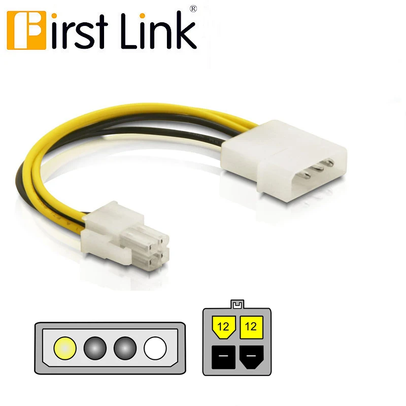 Адаптер питания First link с 4 контактами на 4 контактами для ЦП EPS, 4 контакта на 8 контактов, Удлинительный кабель питания ATX 12 В, 4 контакта, материнская плата PSU