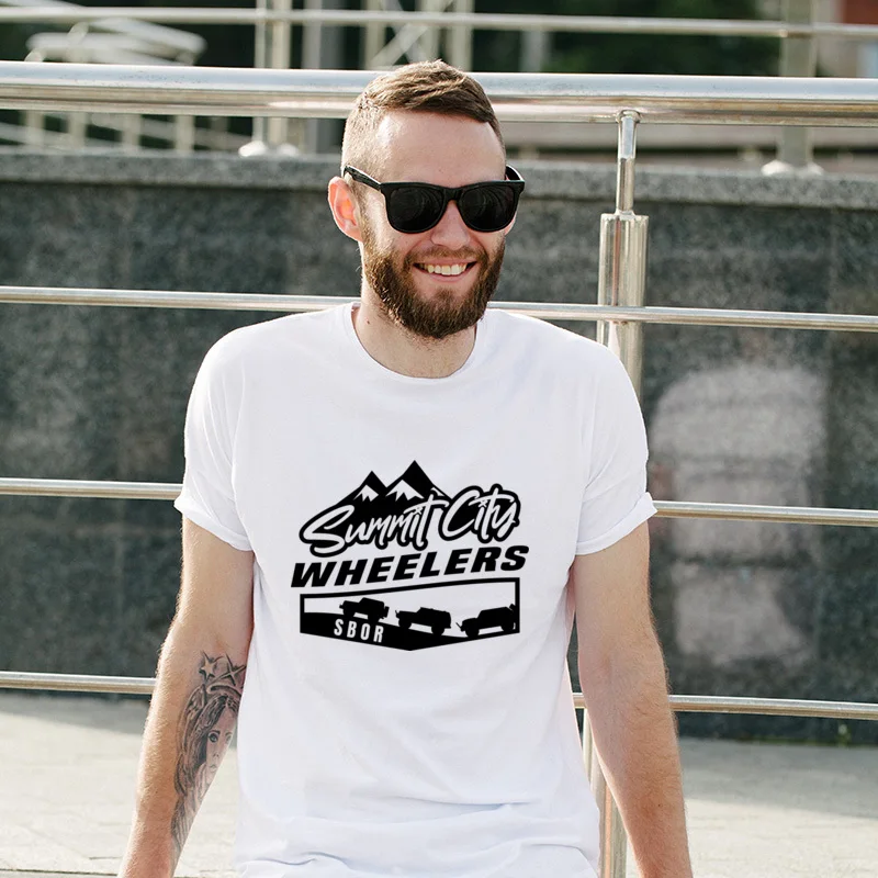 

Summit City Wheelers Clear Background Comics Hip hop Tee Shirts 100% Cotton Round Neck T-Shirts Prevalent Print TShirts