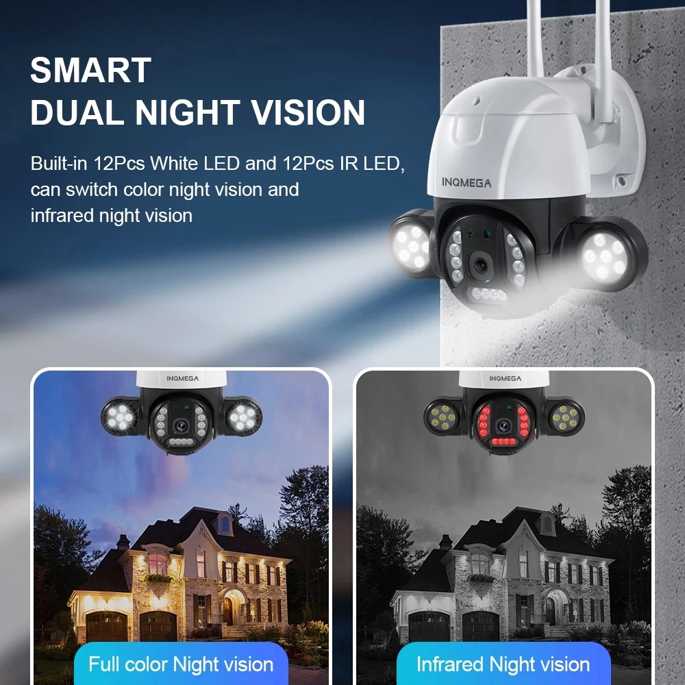 

LLSEE 3mp ptz wifi outdoor AI human detection ball h.265x p2p onvif audio security ip camera