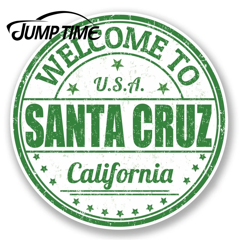 Виниловая наклейка «время прыжков» Santa Cruz, ярлык для багажа, путешествий, Калифорния, США, веселые аксессуары для автомобиля