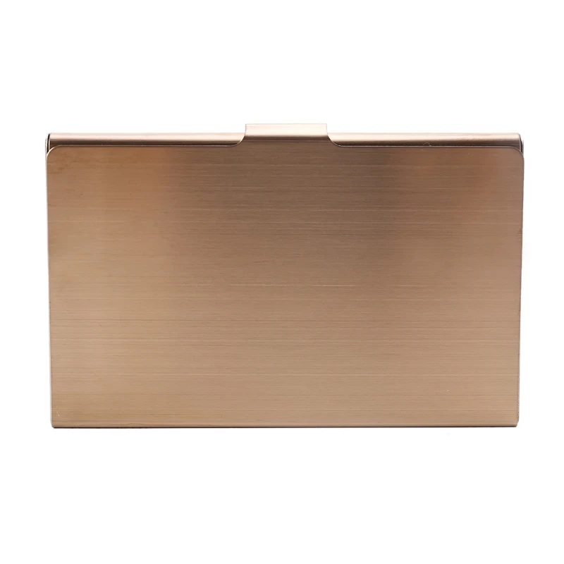

Business Name Credit ID Card Holder Metal Stainless Steel Pocket Box Case J60D