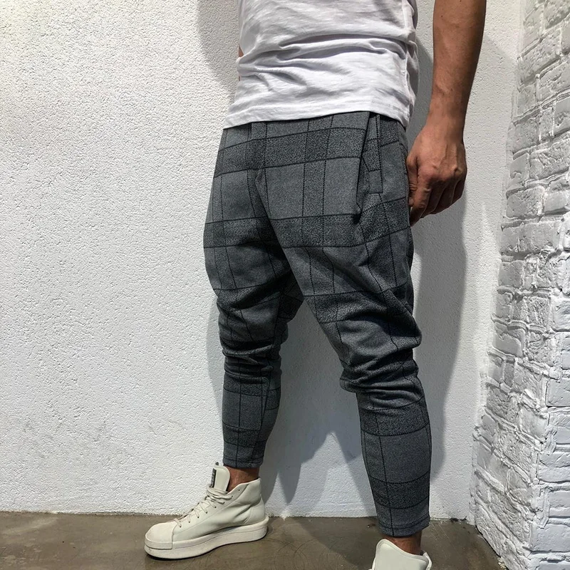 Повседневные шаровары с принтом цифровые клетчатые модные спортивные штаны для