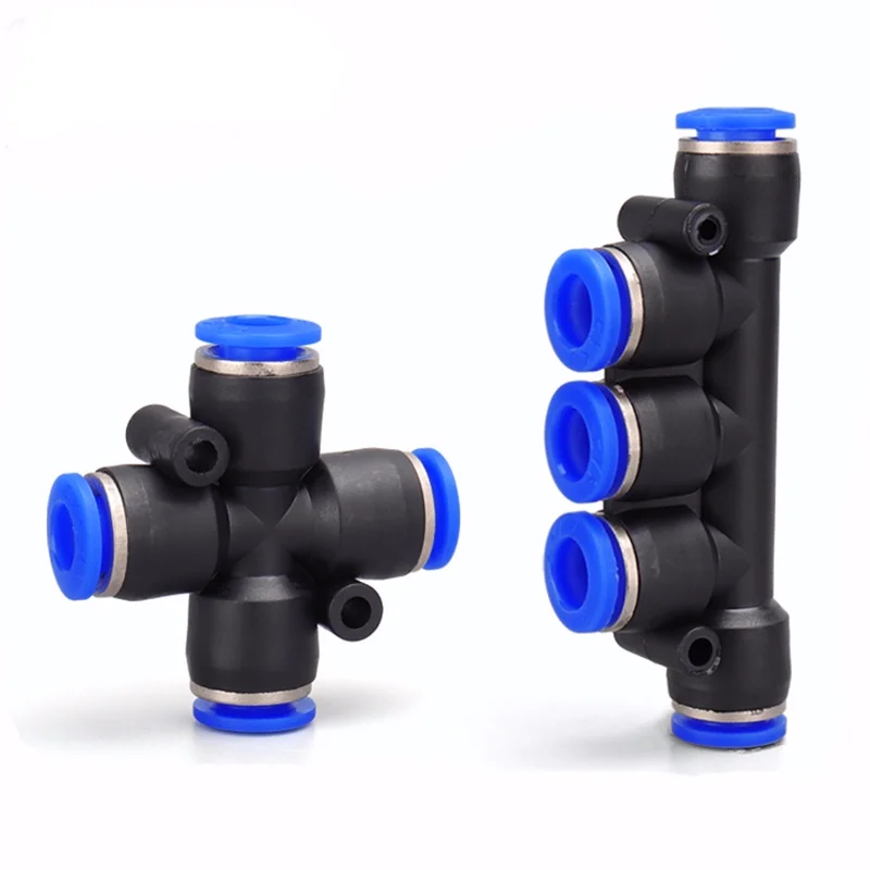 

PK PZA Pneumatic Plastic 4 Way 5 Way Fitting Fittings Quick Connectors Water Hose Connector Air Push Fast 4 mm 6 mm 8mm 10mm 12