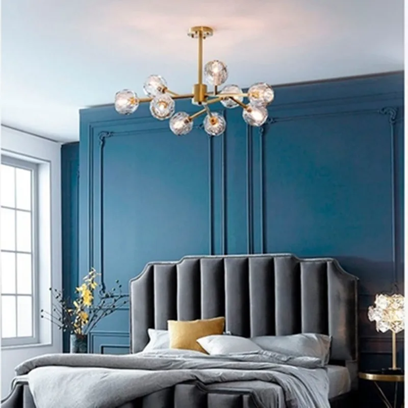 Постмодерническая американская медная хрустальная люстра роскошный светильник