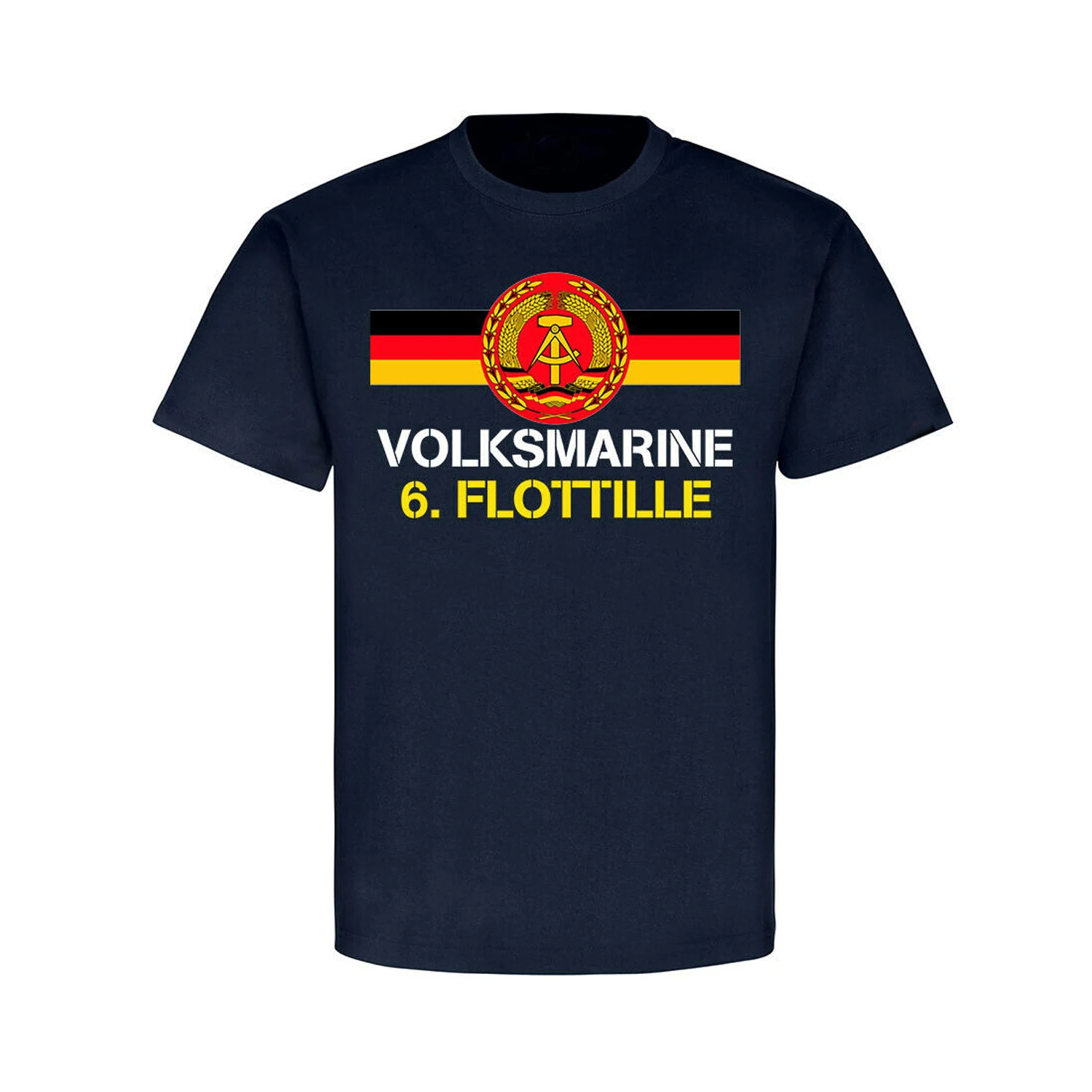 

Германия Volksmarine 6 флоттил. GDR, темно-синяя фольклорная футболка 6 Flotilla. Летняя хлопковая Футболка с О-образным вырезом короткий рукав мужская ...