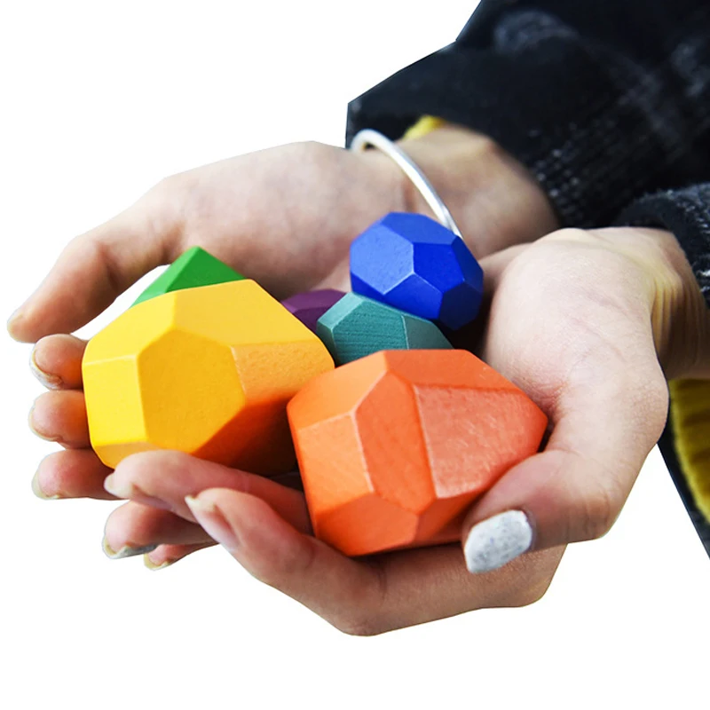 Деревянная игрушка конструктор jinga в скандинавском стиле игры Радуга Укладка