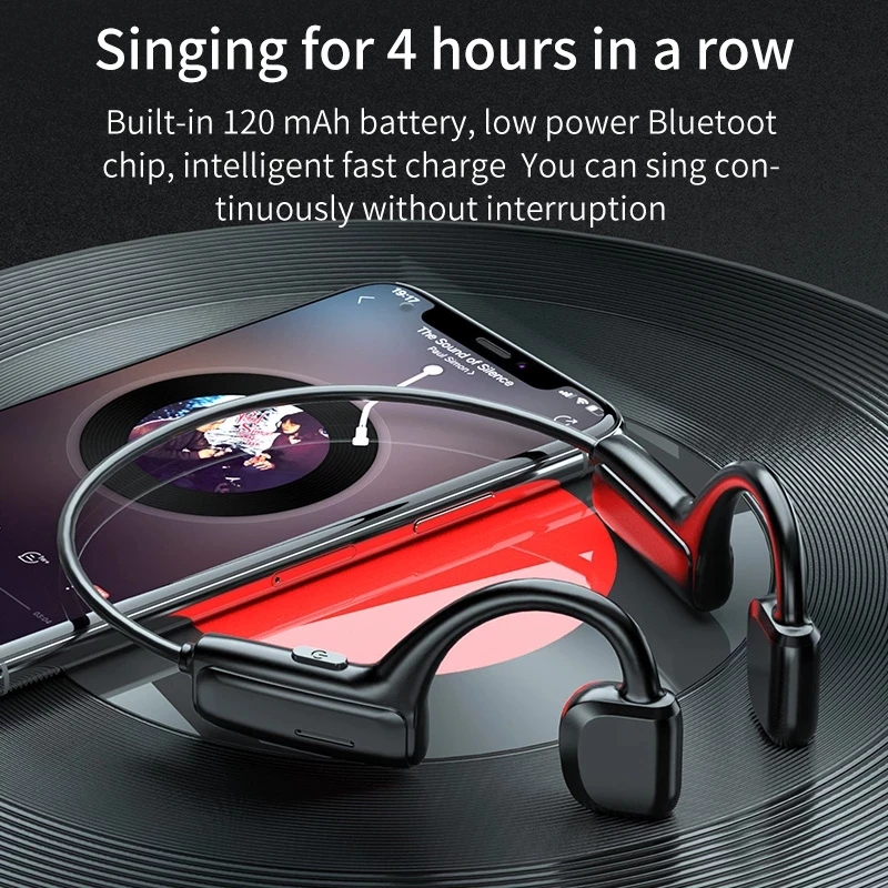 2021 new G1 bone conduction Bluetooth wireless sports earphones waterproof suitable for Android and Apple | Электроника
