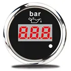 2-дюймовый 52 мм цифровой манометр для масла 0-10 бар 12В24В морской измеритель давления масла с сигнализатором для автомобиля, лодки, яхты, грузовика