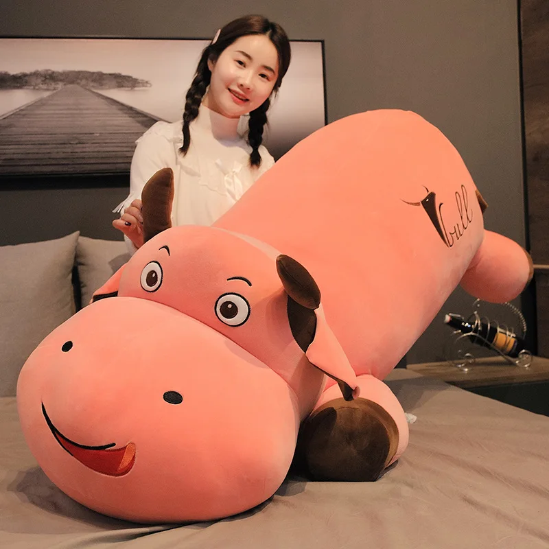 Лидер продаж Симпатичные коровы большого размера 60-120 см набитые плюшевой